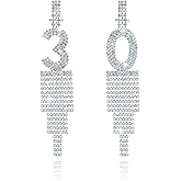 Ieda 30th Birthday Earrings with Long Tassel for Decorations