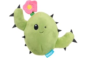 Barkbox 2 in 1 Interactive Plush Dog Toy - Rip and Reveal Toy for Dogs and Puppies - Stimulating Squeaky Pet Toys | Consuela Cactus (Large)