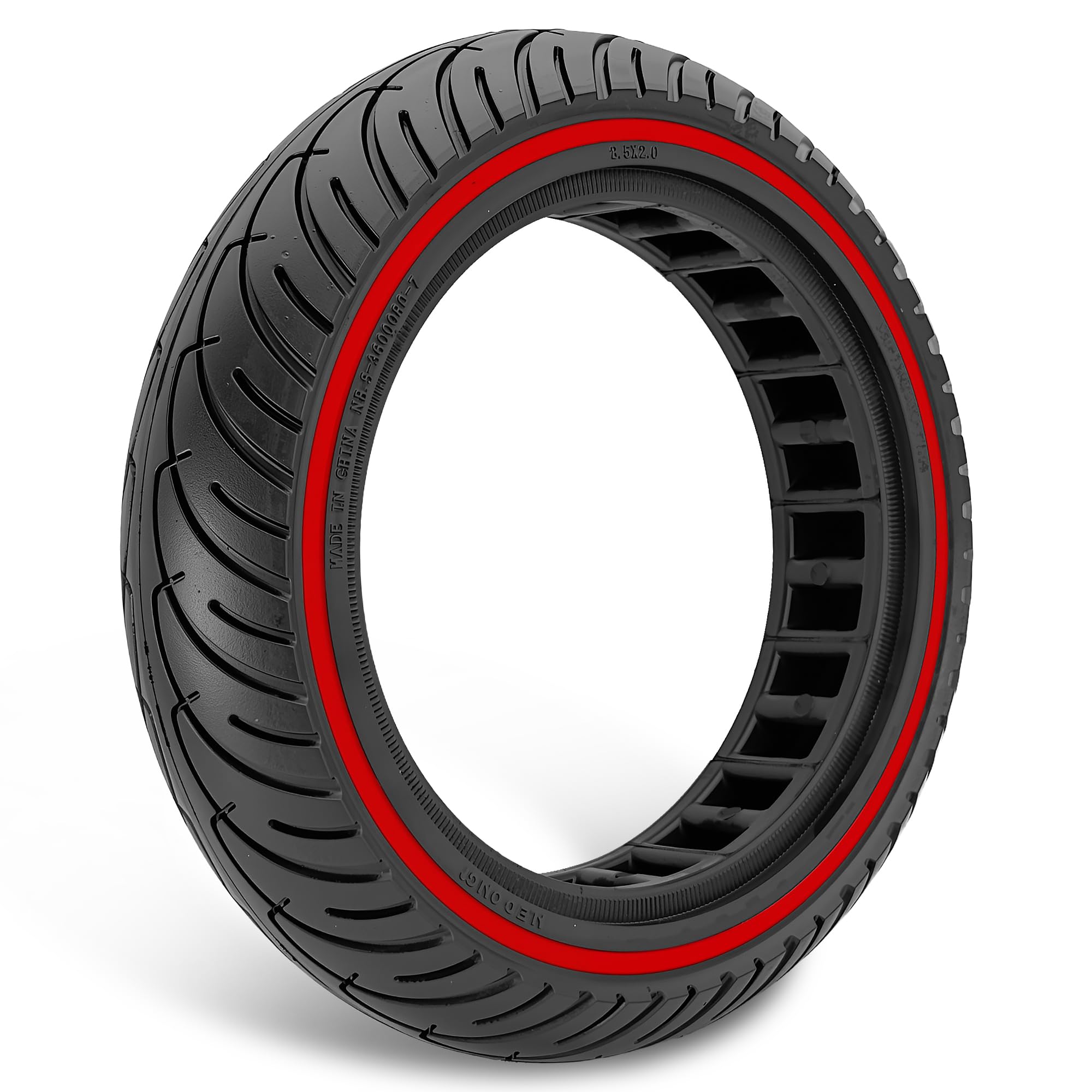 GLDYTIMES 8.5 x 2.0 Inches Electric Scooter Tyre 50/75-6.1 Solid Tyre Fit for Gotrax Gxl V2/XR Apex Xl~Hiboy S2 Max Pro~Hover 1~AOVOPRO ES80~Xiaomi, 8 1/2" Anti-explosion Replacement Wheel Red