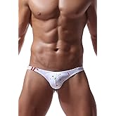Newsywell Mens Cotton Thongs T-Back Low Rise Bikini Briefs Underwear