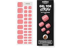 MOYOU LONDON Semi Cured Gel Nail Strips - 32 Pcs. Gel Nail Wraps for Salon-Quality Pedicure - Works with Any UV Lamp - Easy to Apply, Trim, & Remove Nails Stickers