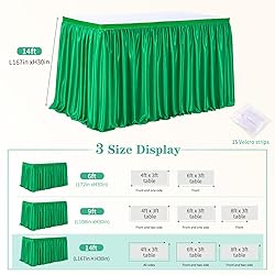 Polyester Table Skirt for Party: Green Tablecloth