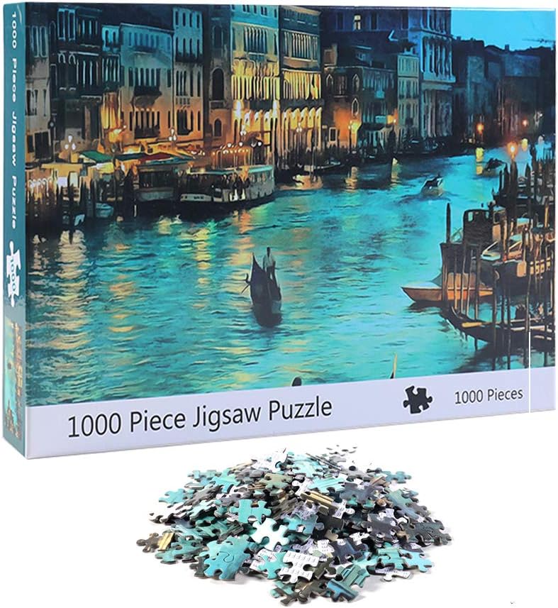 NEILDEN Puzzle for Adults 1000 Piece,Puzzle Art 1000 Pieces,Jigsaw Puzzles Landscapes, Pieces Fit Together Perfectly,Puzzle for Funny Family Games,Home Decoration(Venice,20x28 inch)