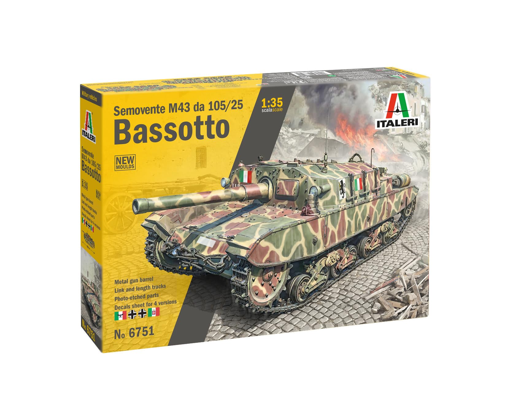 Italeri 6751 Semovente M43 da 105/25 Bassotto 1:35 Model Kit