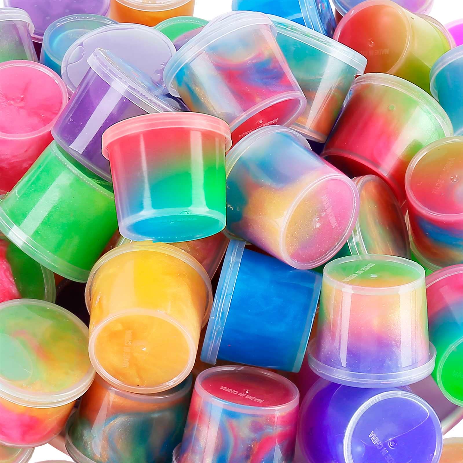 Party Favors Slime 24 Pack, Reusable Galaxy Slime Bulk for Kids Christmas Stocking Stuffers, Goodie Bag Fillers, Classroom Prizes, Sensory and Tactile Stimulation Toy for Girls and Boys