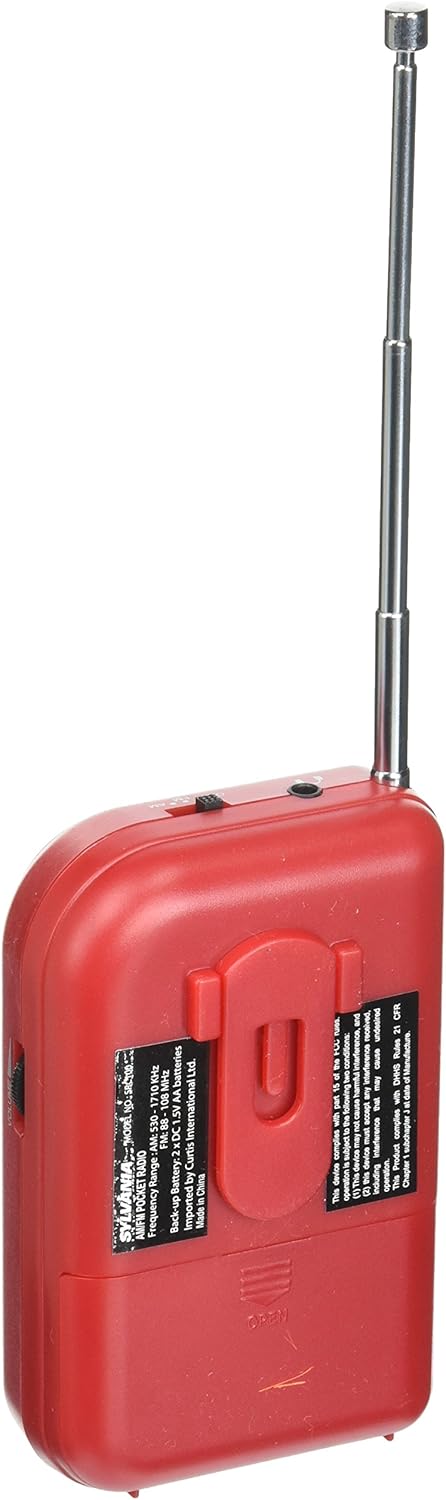Portable AM/FM Pocket Radio With Built-In Speaker, Black: Electronics