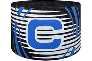 FUNAUPGO Sports Captain C Arm Band, Unisex Elastic Soccer Captain Armband Adjustable Outdoor Football Player Captain's ArmBands for Youth and Adult