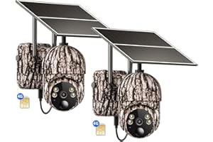 Oculview Cellular Trail Cameras with Built-in 4G LTE SIM Card, Unlimited Data Plan, No WiFi Needed, 2K Live Streaming, 360° Full Cover, Night Vision, Motion Activated Game Camera, IP65 Waterproof