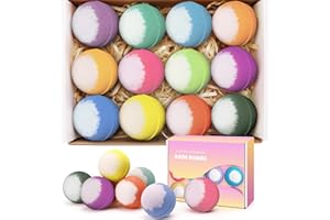 Bath Bombs for Women Gift Set, sanyi 12 Bubble Bath Bombs, Stocking Stuffers for Women, Bath & Spa Fizzies with Essential Oil for Self Care, Anniversary Birthday Christmas Gifts for Women, Mom