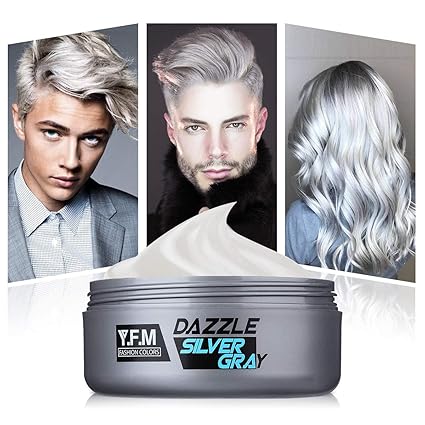 Yfm Tinte De Pelo Gris Cera Cabello Para Pelo Gris Plata Crema Para Colorante Pelo Temporal Silver Gray Hair Color 120 Ml