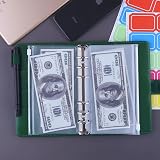 HAUTOCO A6 Budget Binder with Zipper Envelopes Dark Green view 2