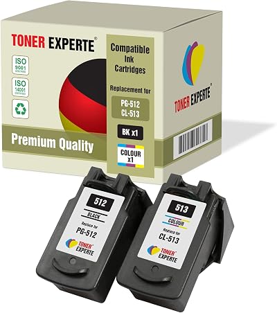 TONER EXPERTE 2pk XL Compatible PG-512 CL-513 Ink for Canon Pixma iP2700 MP280