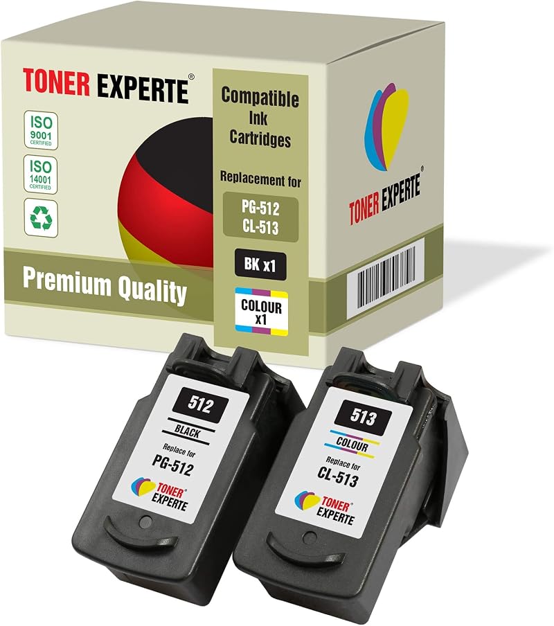 TONER EXPERTE 2pk XL Compatible PG-512 CL-513 Ink for Canon Pixma iP2700 MP280