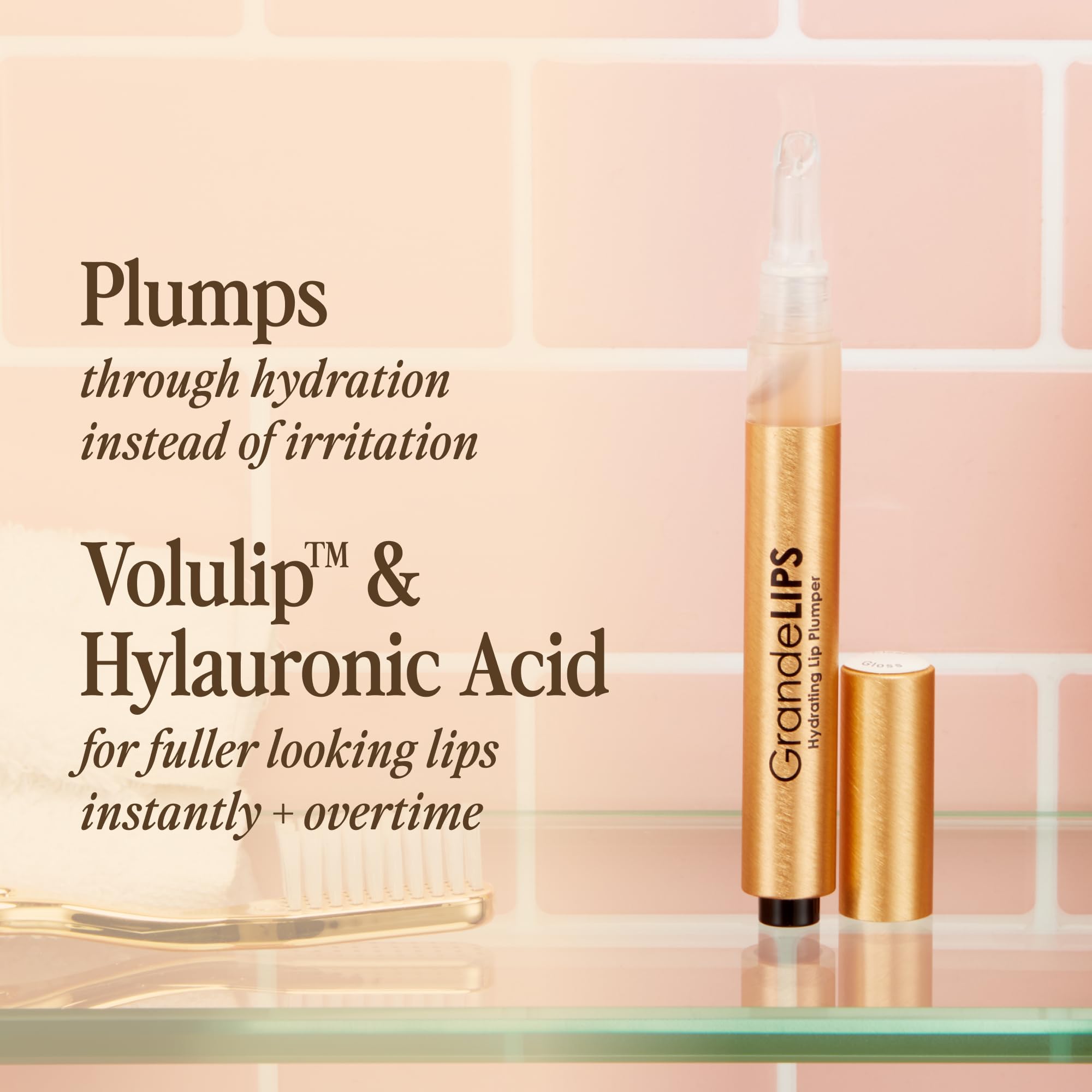 Grande Cosmetics GrandeLIPS Hydrating Lip Plumper - for Fuller-Looking, Hydrated Lips