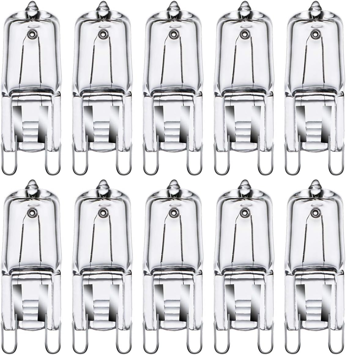 GMY G9 Halogen Light Bulbs 34W G9 Capsule Light Bulbs 230V 2700K Warm White Dimmable 10 Pack, 10 Count (Pack of 1)