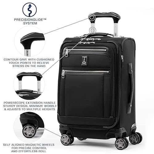 Travelpro Platinum Elite Softside Expandable Carry on Luggage,