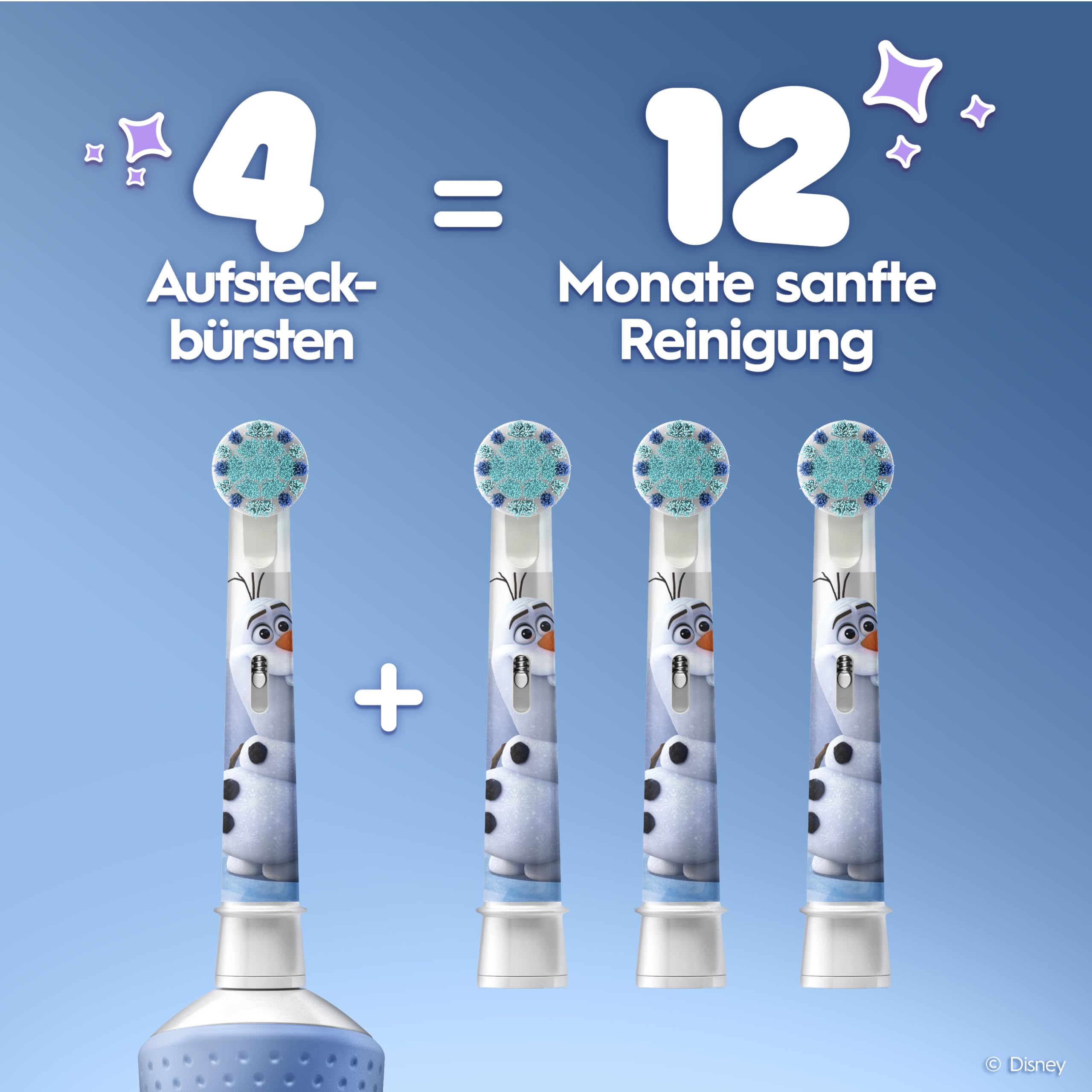Oral-B Pro Kids Frozen Aufsteckbürsten — ORIGINAL Zahnbürstenaufsatz für Elektrische Zahnbürste — Extra Weiche Borsten, Oral-B Ersatzbürsten für Kinder ab 3 Jahren — Weiß, 8 Stück 7