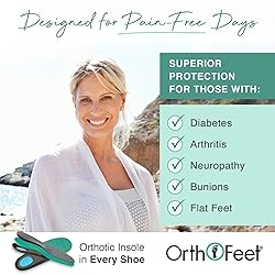 Orthofeet Women's Orthopedic Grey Water-Friendly