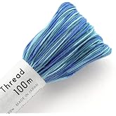 Olympus Sashiko Thread 100meters - Variegated(#191 Blue/Green) - 100% Cotton