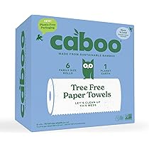 Betterway Bamboo Paper Towels - 6 Rolls, 2 Ply - Plastic Free Disposable Kitchen Paper Towels Select Size Tree Free Compostable Strong Absorbent No Dyes Pfas Free - View #6
