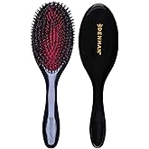 Denman Natural Bristle Grooming Brush, Medium