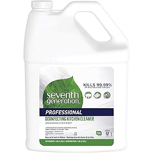 Seventh Generation Professional Disinfecting Kitchen Cleaner Refill, Lemongrass Citrus, 256 Fl Oz (Pack of 2)