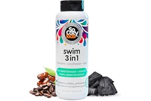 SoCozy Kids Swim 3-in-1 Shampoo, Conditioner & Body Wash - 3-in-1 Combo Pool Shampoo & Conditioner for Swimmers - Salt & Chlo