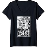 Womens Attack on Titan Eren Yeager Titan Transformation Manga Style V-Neck T-Shirt