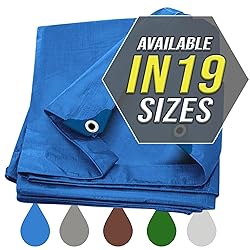 Large Waterproof Tarp Thick Poly Tarpaulin Ideal