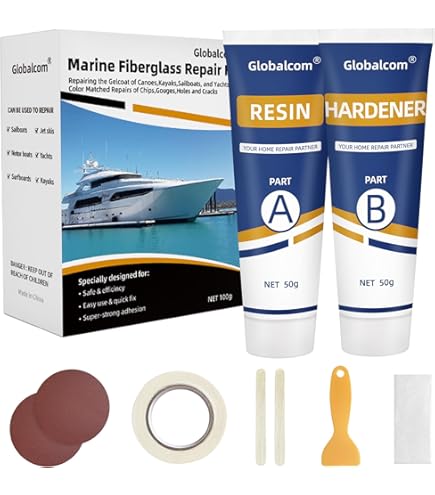 Kit De Réparation De Résine De Fibre De Verre Marine, Kit De Réparation
