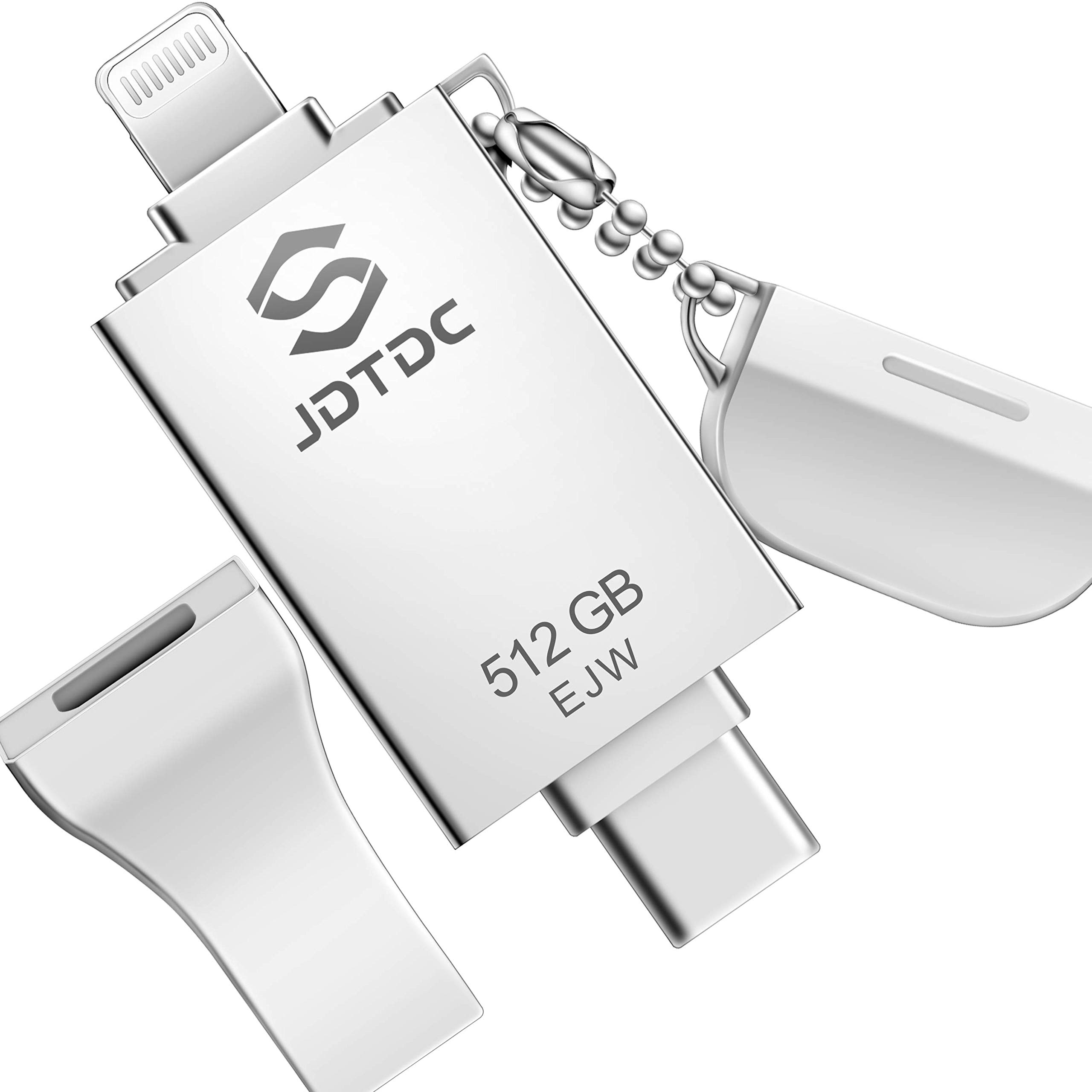 Apple MFi Certified 512GB Photo Stick - 3 in 1 USB 3.0 iOS iPhone USB C Flash Drive, Memory Stick Thumb Drive Backup External Storage for iPhone/iPad/Samsung/PC