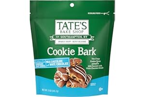 Tate's Bake Shop Cookie Bark, Chocolate Chip Cookies with Milk Chocolate with White Chocolate Drizzle, 5 oz