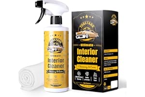 Car Interior Cleaner for All Surface, Foam/Mist Switch, Auto Interior Leather Detailer, Car Upholstery Cleaner & Protectant f