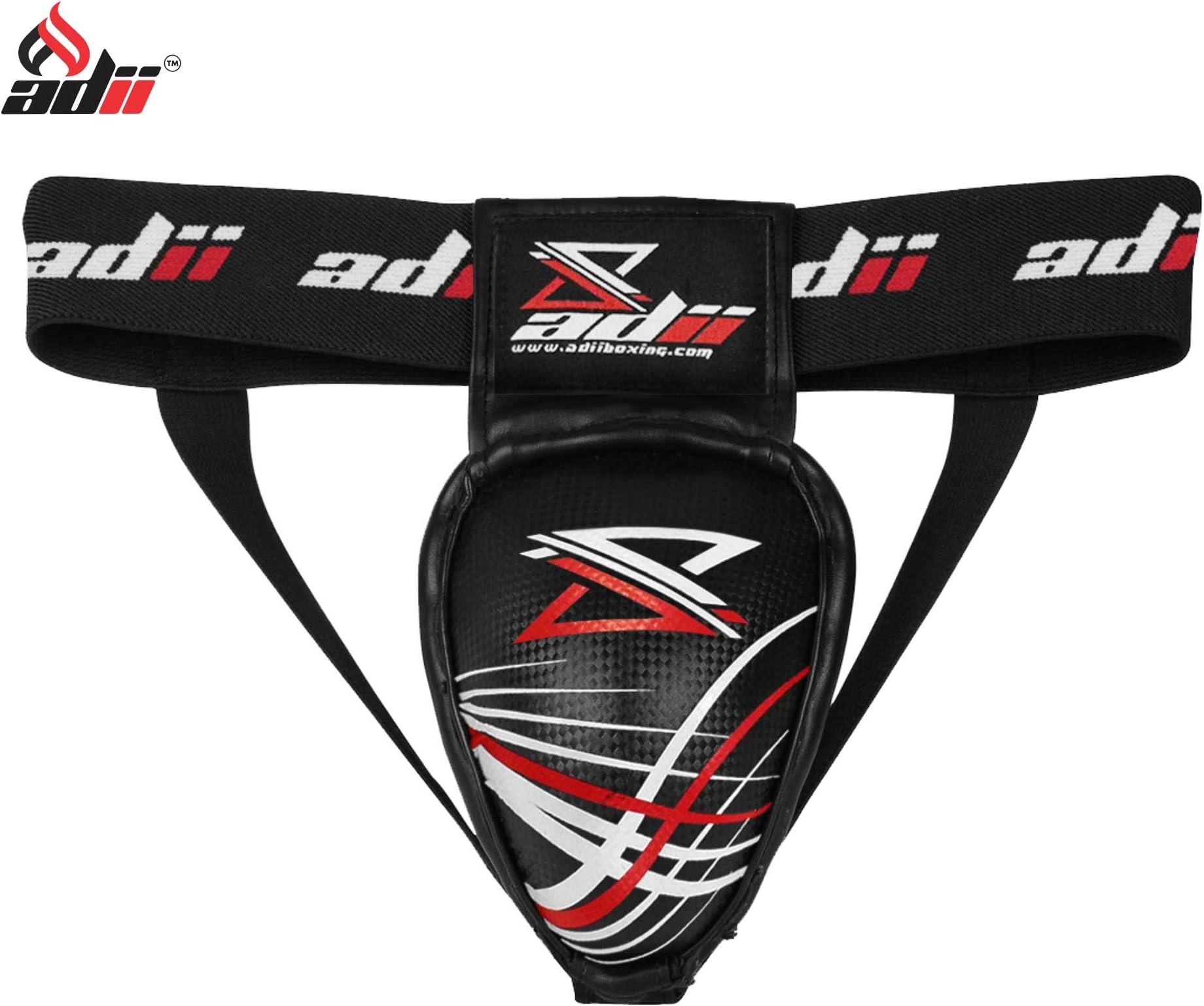 ADii Boxing Groin Protector Men MMA Training Steel Cup Groin Guard Abdominal Protection Muay Thai, Martial Arts & Kickboxing Jock Strap for Taekwondo, BJJ, Karate, Sparring & Fighting