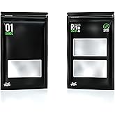 Sweet Decades 1 Ounce Bags - 50 Pack Lock & Seal Storage & Curing Bags Heat Sealable 6" x 9.8" x 3.15" Inch (1oz, 28g)