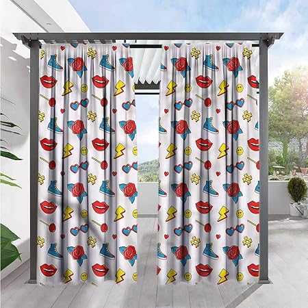 Amazon Com Marilds Window Curtains Hipster Pop Art Comics Rod
