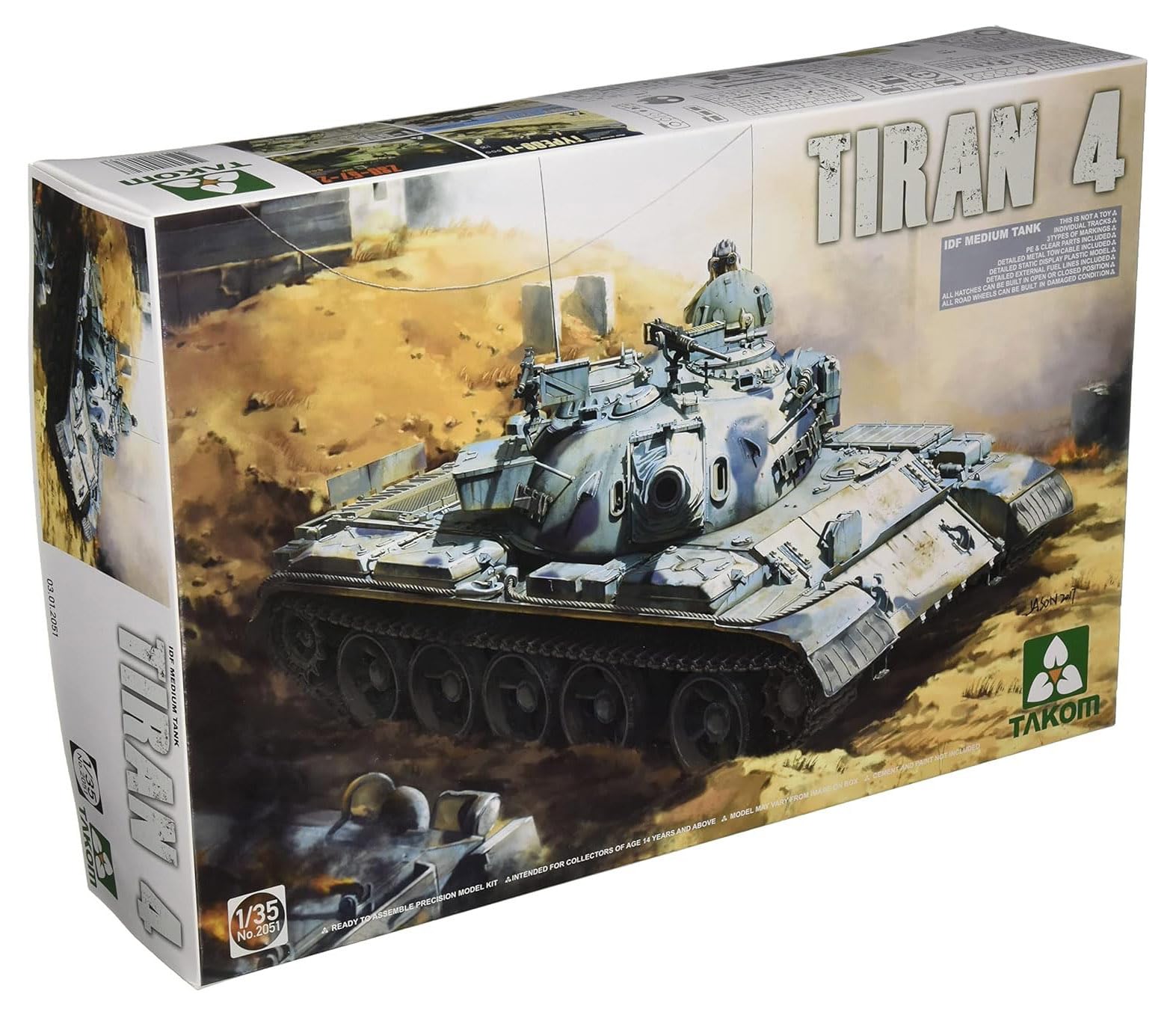 TAKOM TAK-2051 Model Kit IDF Medium Tank Tiran-4