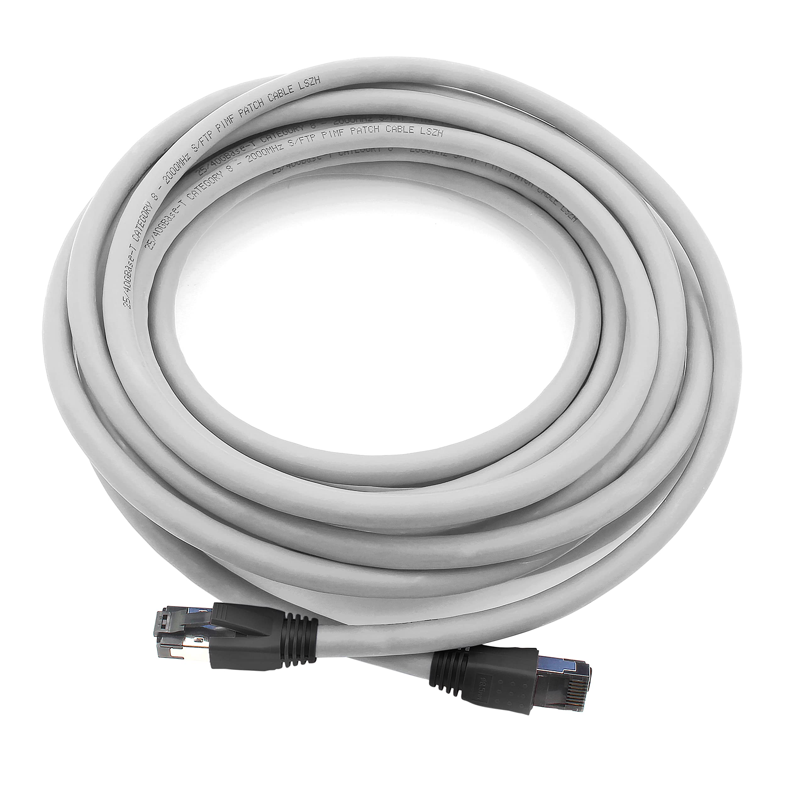 1CONN 25m Cat8 Gigabit Ethernet cable network cable 40Gb s S FTP LSZH Cat 8 data cable Rj45 gray - 1 piece 25m