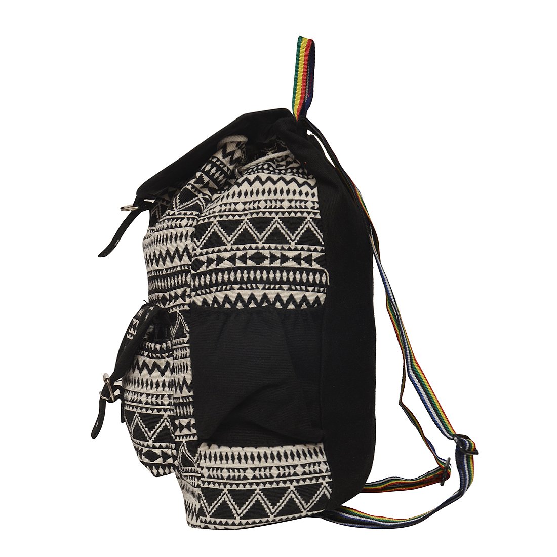 roshiaaz women's stylish canvas backpack bag handbag with beautiful design, red and black