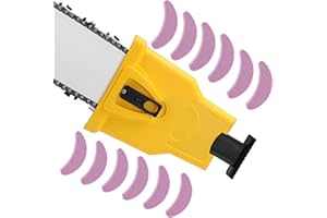 LSMYOTA Chainsaw Sharpener with 12PCS Fast Sharpening Stone, Chain Saw Sharpener Tool, Chainsaw Chain Sharpener, Chain Saw Blade Sharpener, Chainsaw Teeth Sharpener for 14 16 18 20 Inches Chain Saw Bar
