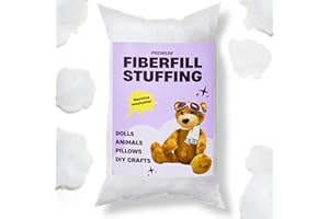 SARANDAVE Fiberfill Stuffing, Polyester Stuffing for Stuffed Animals, Pillow Stuffing, Fiber Fill Stuffing for Crochet, High Resilience Fill - 3.5 Oz 100 Grams