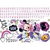 RoomMates Disney Minnie Mouse Giant Peel and Stick Wall Decals with Alphabet, RMK5156GM