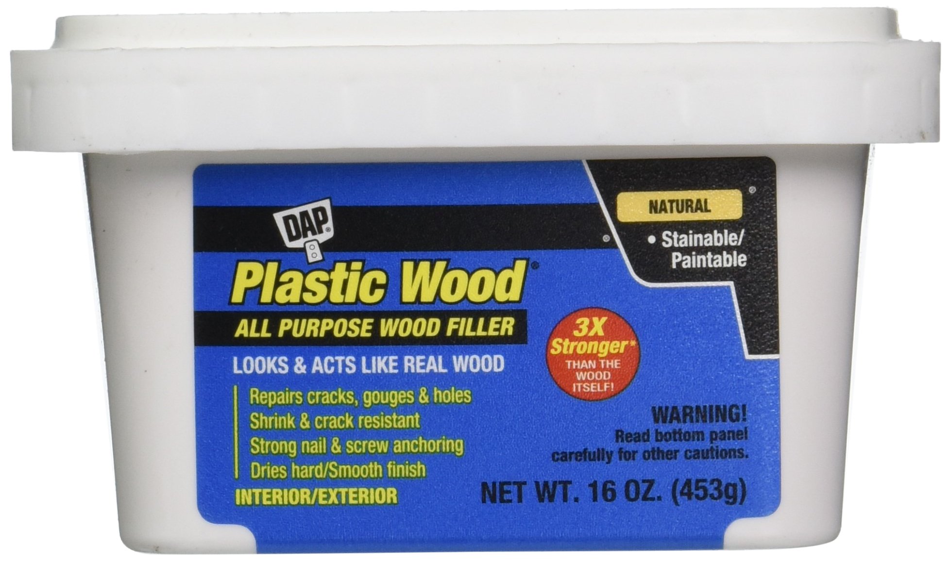 DAP 211442 Plastic Latex Based Wood Filler, 16 Oz, Natural, 1 Pack