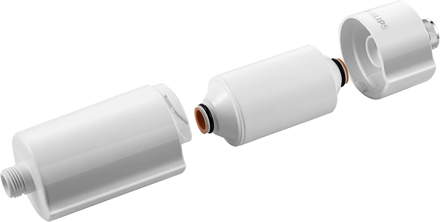 Philips Water in-Line Shower Filter and 1 Replacement Cartridge, 50 000 L Filtration Capacity, White - Image 5