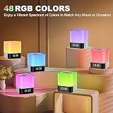 Biseoamz Bedside Lamp 5 in 1 Bluetooth Speaker Alarm Clock Night Light view 3