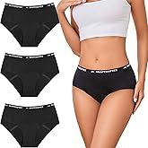 Incontinence Underwear for Women Leakproof 2.0 High Absorbency Period Panties Ladies Leakproof Menstrual Bladder Control Washable Cotton Briefs Multipack