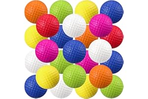 Junkin 24 Pcs Foam Golf Practice Balls Realistic Feel and Flight Training Sport Balls Elastic Soft Foam Golf Balls for Indoor or Outdoor Backyard Training
