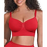 FeelinGirl Padded Bras for Large Breasted Women Wireless Push Up Bra Seamless Comfort Full Coverage Bralettes