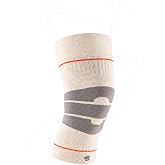 Bauerfeind Outdoor Compression Knee Support, Merino Sleeve Support for Improved Muscle Control - Lightweight, Comfortable, Durable and Washable-Sandstone-Orange, Small
