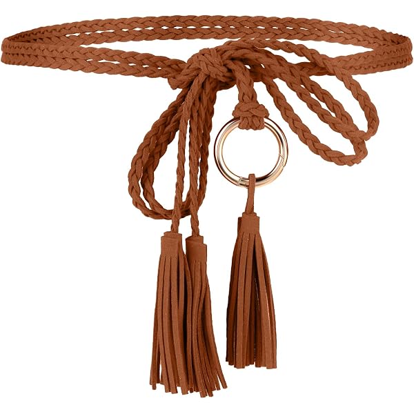 Suyi Boho Braid Belt for Women Bohemian Woven Waist Belts  display picture 1